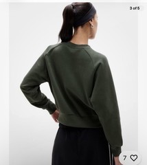 Athleta Forever fleece relaxed crew sweatshirt- Small – elm- nwt