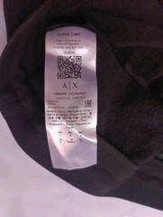Armani Exchange Sweatpants Womens L Black Joggers Drawstring Cotton /*516
