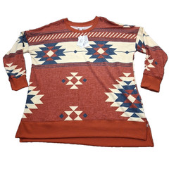 HANNAH LuLaRoe AZTEC Style Size Large Crewneck Sweatshirt NWT