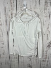Layer 8 Hoodie Women’s Sz XS Pullover Drawstring Athletic White B5 #0036