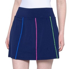 G LIFESTYLE BY GOTTEX Color Block Piping Skort Navy Blue UPF 50+ S M NEW