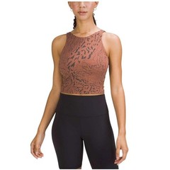 Lululemon Align High Neck Tank Ancient Copper Camo Contour Jacquard Size 8 NWOT