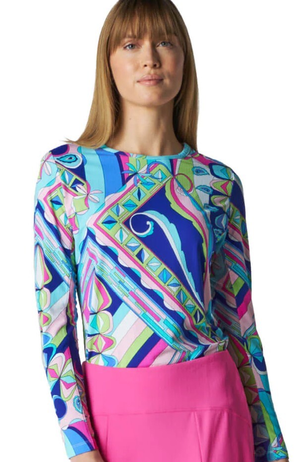 NWT Ladies Gottex G LIFESTYLE PARADISIO Long Sleeve Crew Neck Shirt – S L & XL