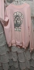 Gently Used PROUD AIR FORCE MOM Sweatshirt Light Pink 2XL 50% cotton 50% poly