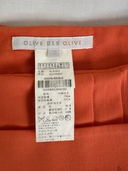 OLIVE DES OLIVE Orange Pleated Skort Zip Short Tennis Golf Women’s Size 2