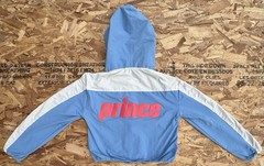 Prince Pickleball Blue White Pink Cropped Full Zip Hooded Windbreaker Women XS