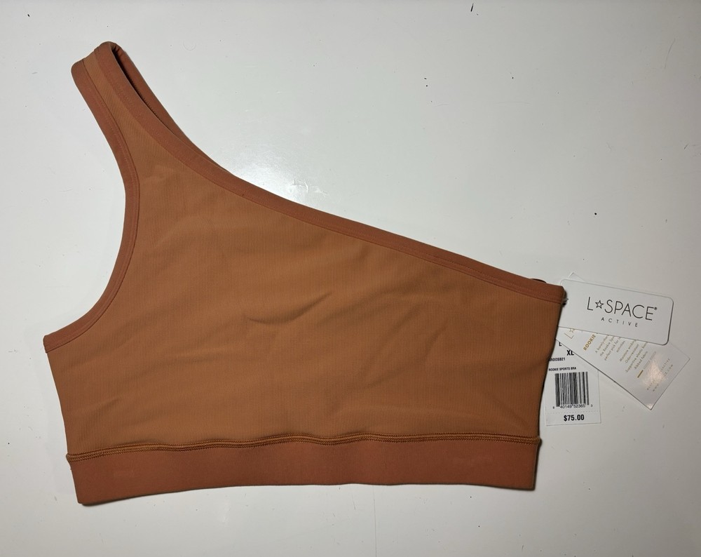 NWT L Space Active Rookie Sports Bra Sessions in Putty Womens XL L*Space $75