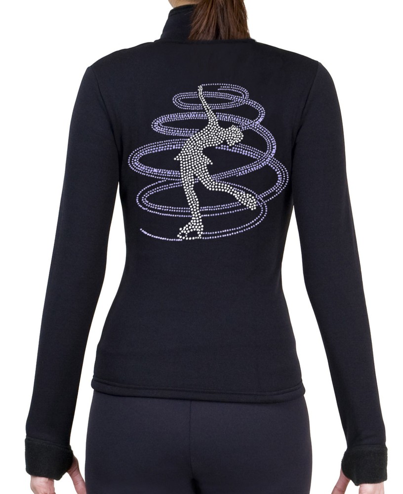 Figure Skating Polartec Fleece Jacket Rhinestone JR257 Light Purple
