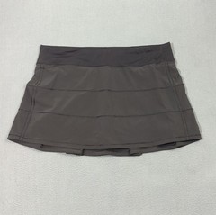 Lululemon Pace Rival Skirt 14 Tall Black 4-Way Stretch 15″ Golf Tennis Preppy