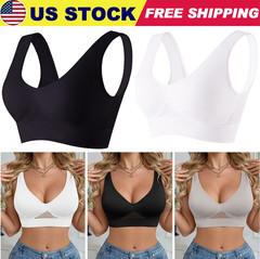 Sports Bra Padded Women Crop Top Running Yoga Fitness Sport Seamless Vest Tank