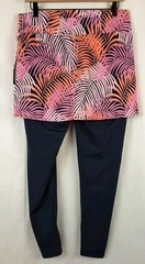 Womens Large Tommy Bahama Everyday Active Skort Leggings Tropical Palm UPF 50