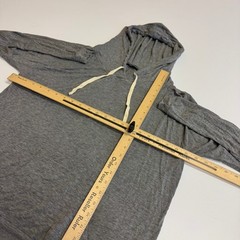 Brandy Melville Hoodie Womens OS Gray Crystal Soft Lightweight Casual