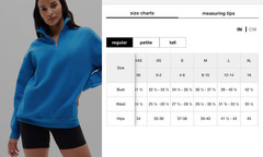New Athleta M Forever Fleece 1/4 Zip Sweatshirt Breaker Blue Medium Regular