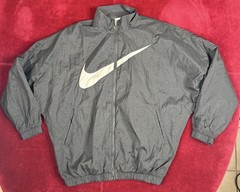 Nike Sportswear Essential Womens Woven Jacket Black White Oversized