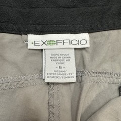 ExOfficio Pants Women 6 Gray Roll Tab 100% Nylon Lightweight Outdoor Gorpcore