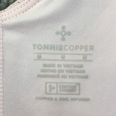 Tommie Copper Shoulder Support Sports Bra Womens Medium Pink Zip Front Znergy