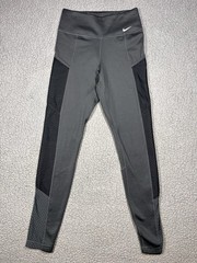 Nike ONE size S Women’s Mid-Rise THERMA FIT Tights-Smoke Grey/Black DQ6271-070