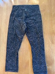 LULULEMON Align Leggings SIZE 6, LACESCAPE ROSE BLACK, 21″ inseam