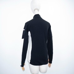 Icebreaker GT Women’s Merino Wool Full Zip Jacket Black White Mid Layer Size S