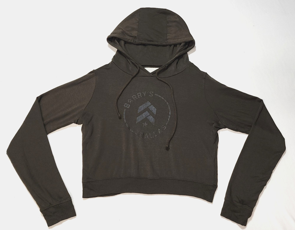 Barry’s Woman Dark Olive Green Long Sleeve Hoodie Size S