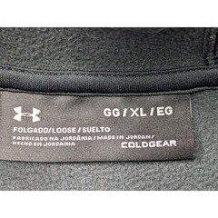 Under Armour Womens ColdGear Hoodie Gray Quilted Logo Pullover XL 1317891-001
