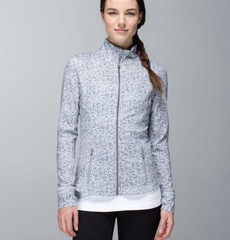 Lululemon First Release Forme II Jacket Petit Fleur Silver Spoon Size 4