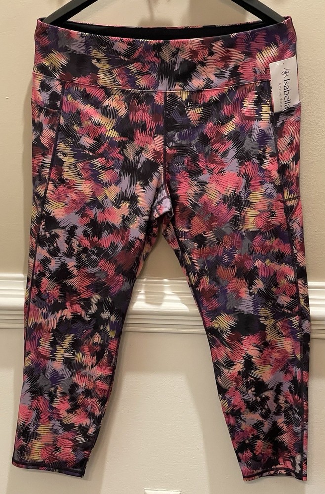 Isabella Seamed high Waist legging- Amore knit – 2X NWT. Multicolor w pocket.