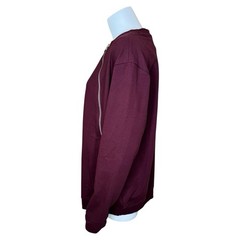Universal Standard Meridian Zip Sweatshirt M 18-20 2X Pima Black Cherry NWT $138