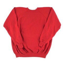 Vintage 90s Crewneck Sweatshirt Womens XL Red Blank Pullover Hanes Her Way 50/50