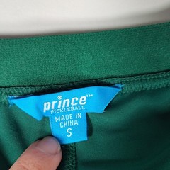 Prince Pickleball green pleated athletic mini skort S