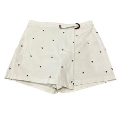 Tommy Hilfiger Hollywood Chino Skort Womens 8 White Red Heart Preppy Cute Short