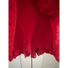 T/S by Thrive Red Star Laser Cut Pleated Tennis Skort XS