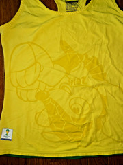 FIFA World Cup Brasil Tank Top Athletic Size Petitie Racerback Yellow 2014