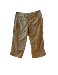 The North Face Capri Pants Womens Size 10 Tan 100% Nylon Hiking Outdoor Pockets