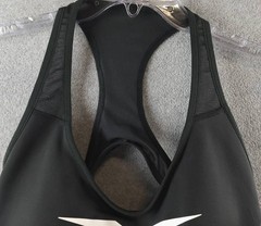 Reebok Lux Vector Racer Back Sports Bra Women’s XL Black Medium Impact
