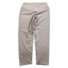 EVCR Crossover Waist Leggings Womens L Beige Cropped High Rise Yoga Athletic