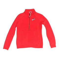 Nike Floral Fleece Pullover Sweatshirt Red 1/2 Zip Women’s Regular Size S