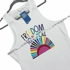 BROOKS NWT White/Multi “Freedom To Be You” Tank Top M