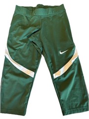 Nike Track & Field M Green 3/4 Tights Pants Womens Small Running Cross Training