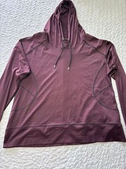 MTA Sport Maroon Drawstring Lightweight Hoodie size 1x