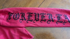 ADAPTATION Hollywood Forever Cropped Hoodie Red Black Gothic Graphic Womens XS