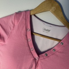 BOMBSHELL Sportswear Bubble Gum Pink Half Cropped Top Tencel Spandex S