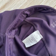 Layer 8 Leggings Womens XS Purple Qwick Dry Pockets Ribbed Activewear Workout
