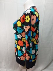 LuLaRoe M Black/Multicolor Floral HANNAH Crew Neck Oversized Sweatshirt#L146