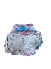 DONA JO Pull On Skirt Skort Tie-Dye Pink Blue White Pockets UPF 50+ Size 1 (S)
