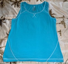 Danskin Now Turquoise Blue Tank Top, Size X-Large (16-18)