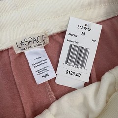 L*Space Back At It Pant Terry Joggers Primrose Cream M