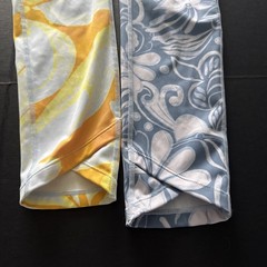 FP Movement Double Take Printed Leggings Women SZ M MidRise 7/8 Pant Yellow Blue