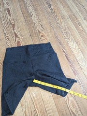 Alo Yoga High Waist Airlift Shorts Size M Black Pull On Biker 7.5″ Inseam Logo