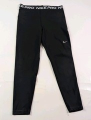 Nike Pro Black Athletic Leggings L Waist 30-33in L25